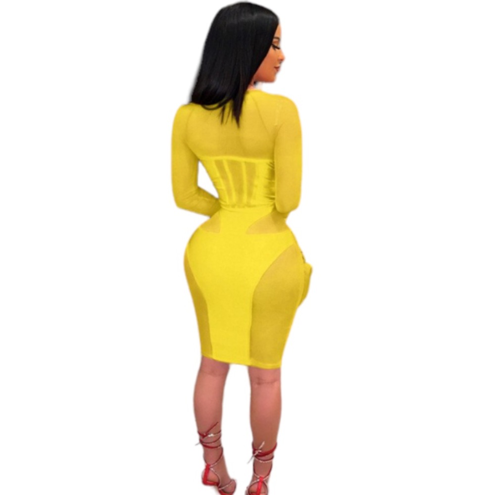 Yellow Party Dress - Picture 3 of 4